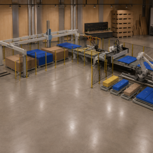 Mini cella E4 2243D + Horizontal storage + ABB Robot